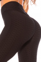 Sexy hoge taille leggings push-up zwart